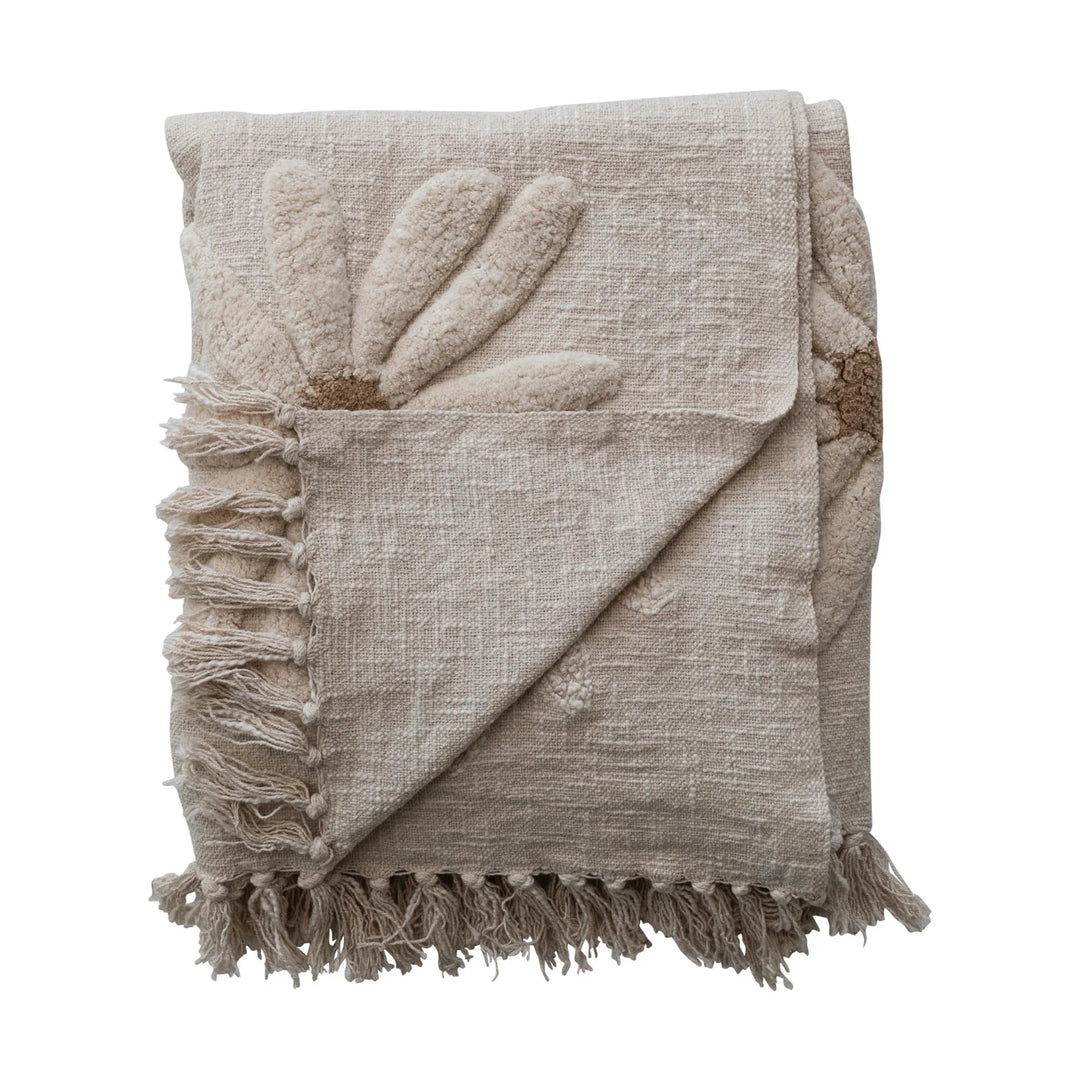 Daisy Meadow Cotton Slub Throw