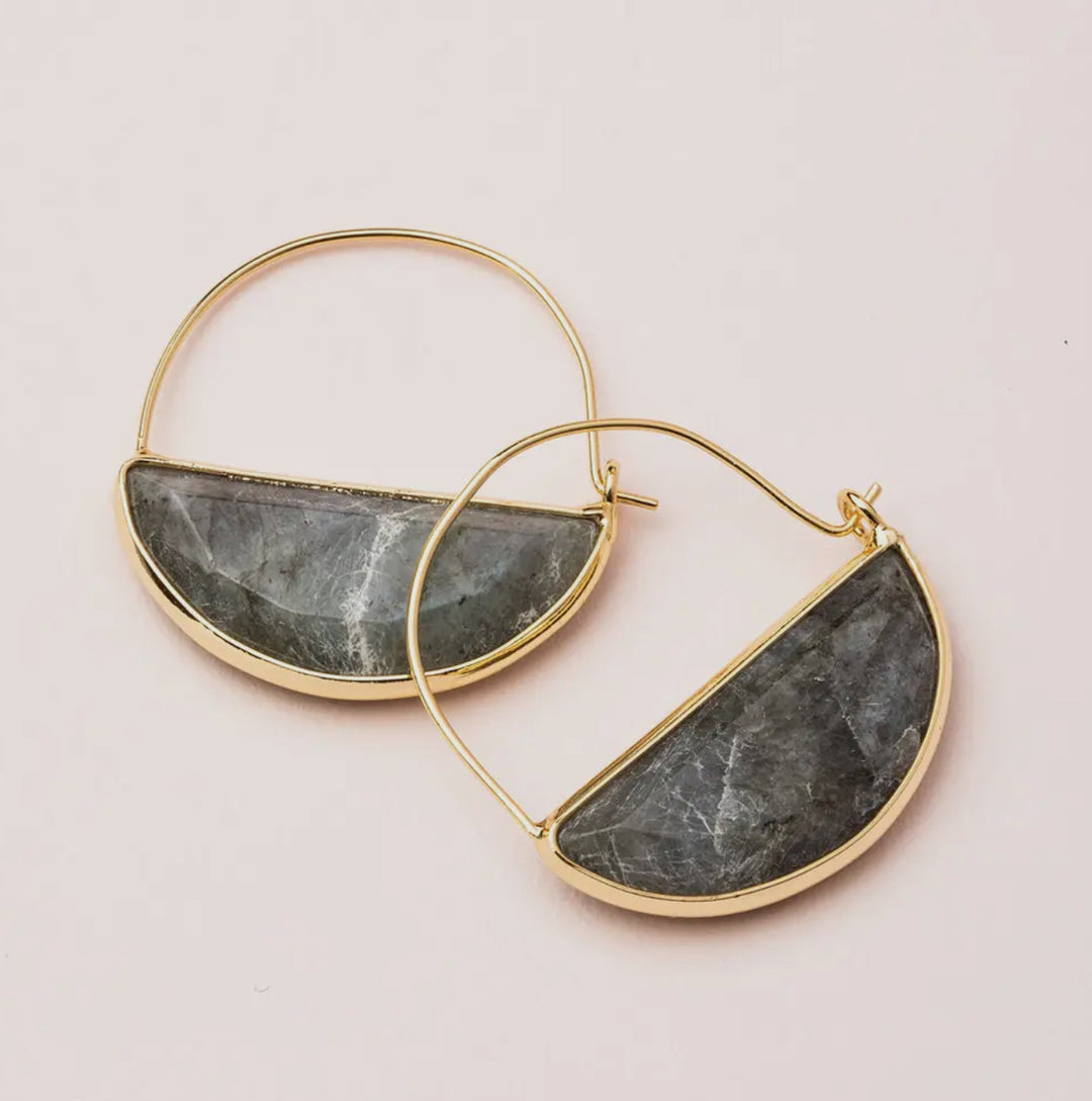 Stone Prism Hoops - FINAL SALE