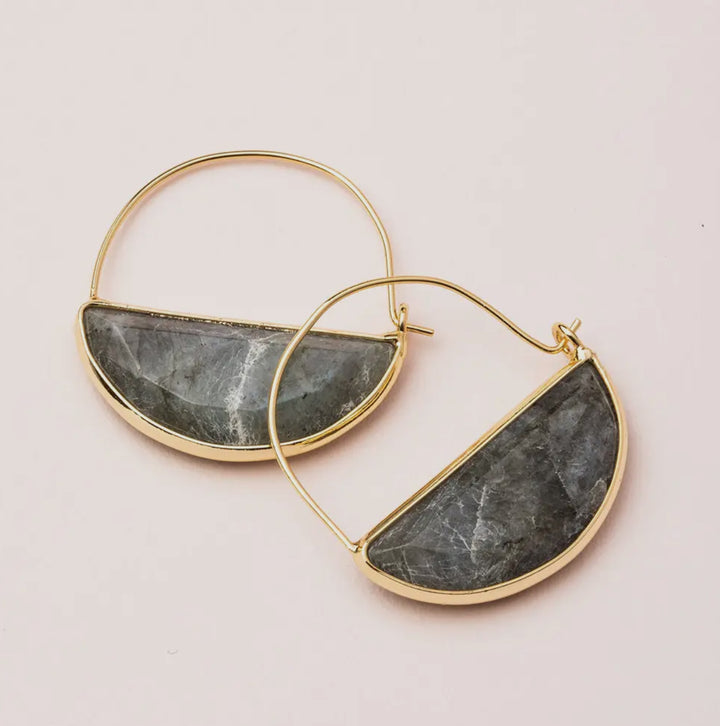 Stone Prism Hoops - FINAL SALE