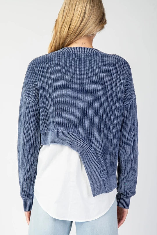Blue Skies Layered Knit Top