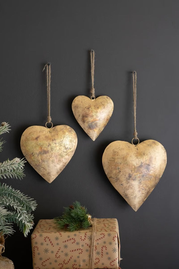 Antique Gold Heart Wall Hanging