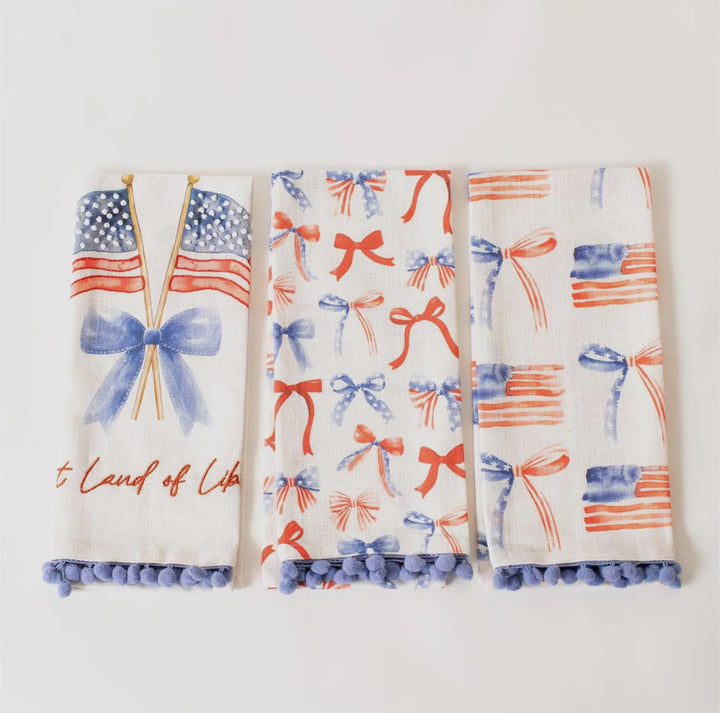 Liberty Ribbons & Bows Tea Towel