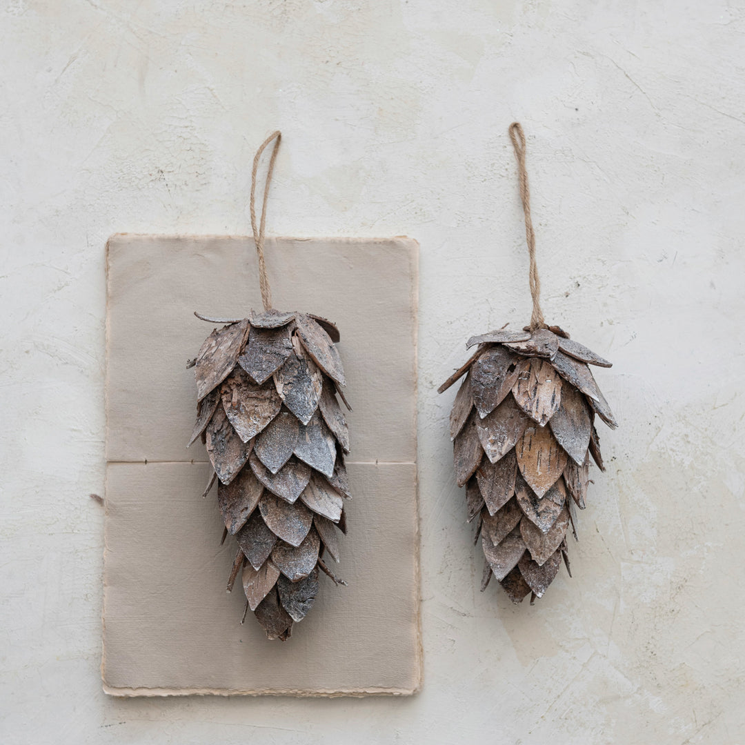 Natural Birch Pinecone Ornament