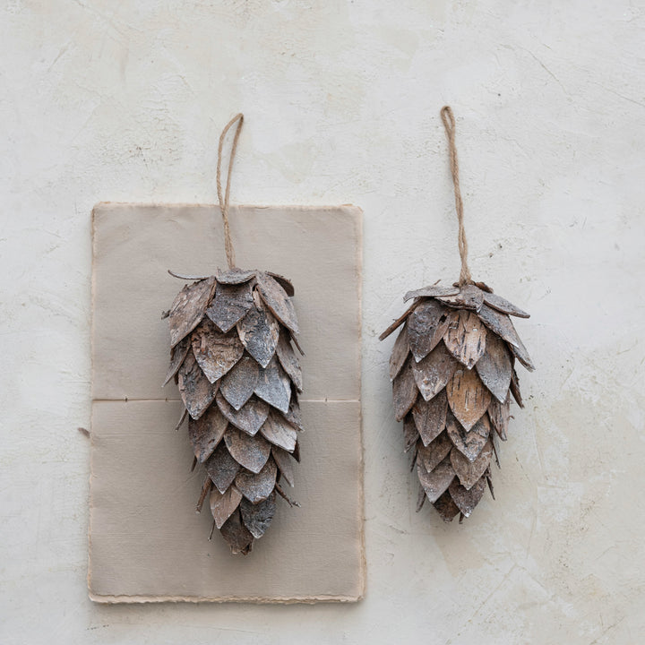 Natural Birch Pinecone Ornament