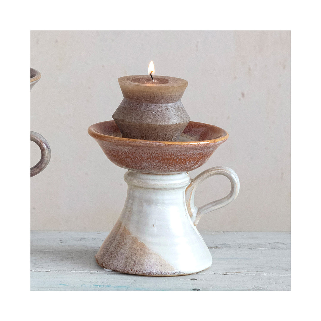 Handled Pillar Candle Holder