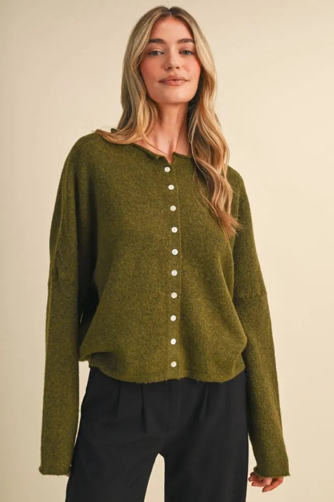 The Arden Olive Cardigan