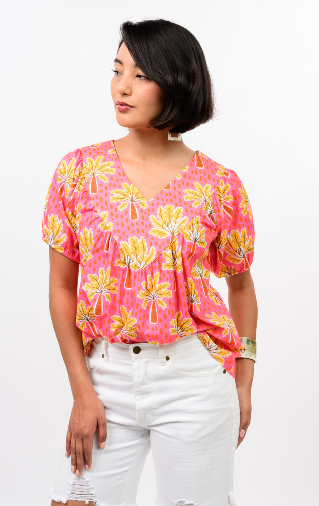 Sunset Palm Breeze Blouse
