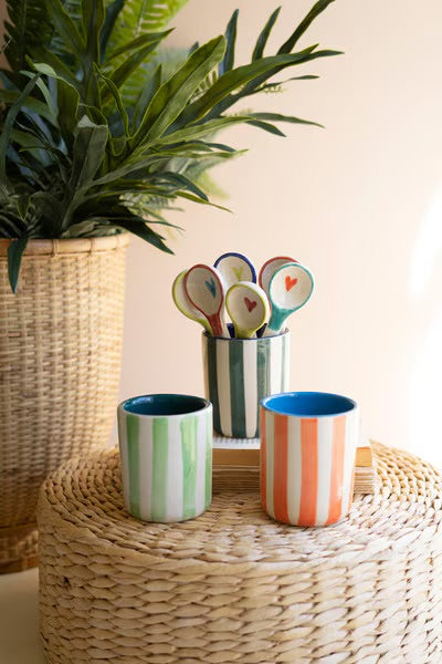 Riviera Stripe Ceramic Cup