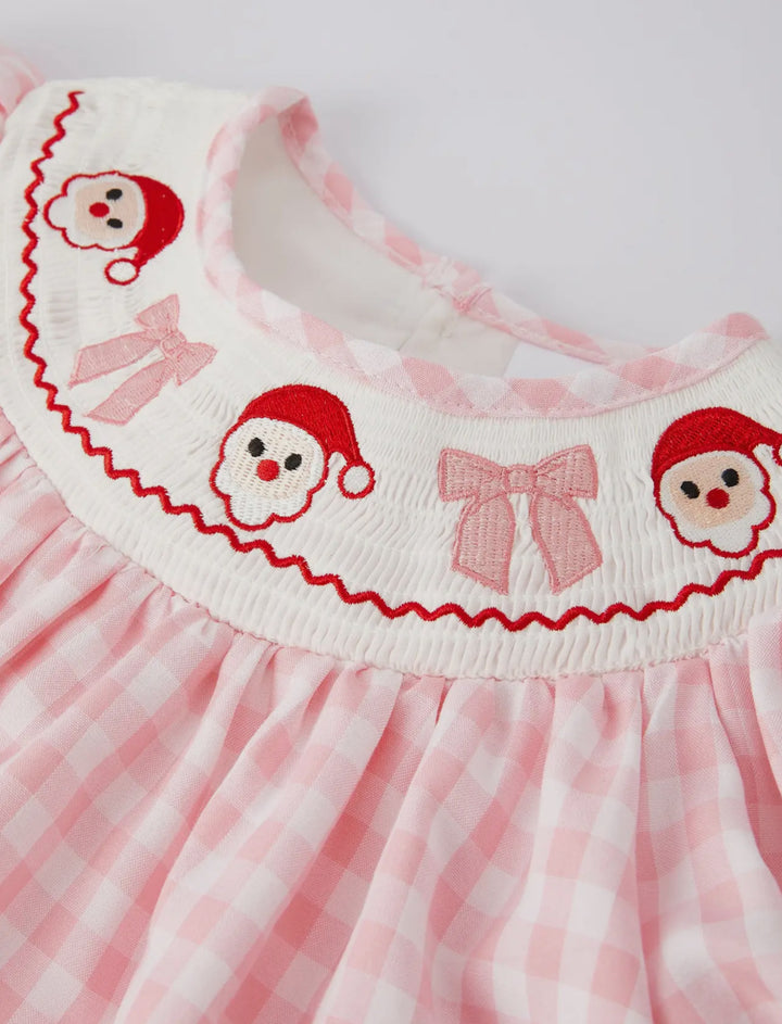 Plaid Smocked Santa Dress