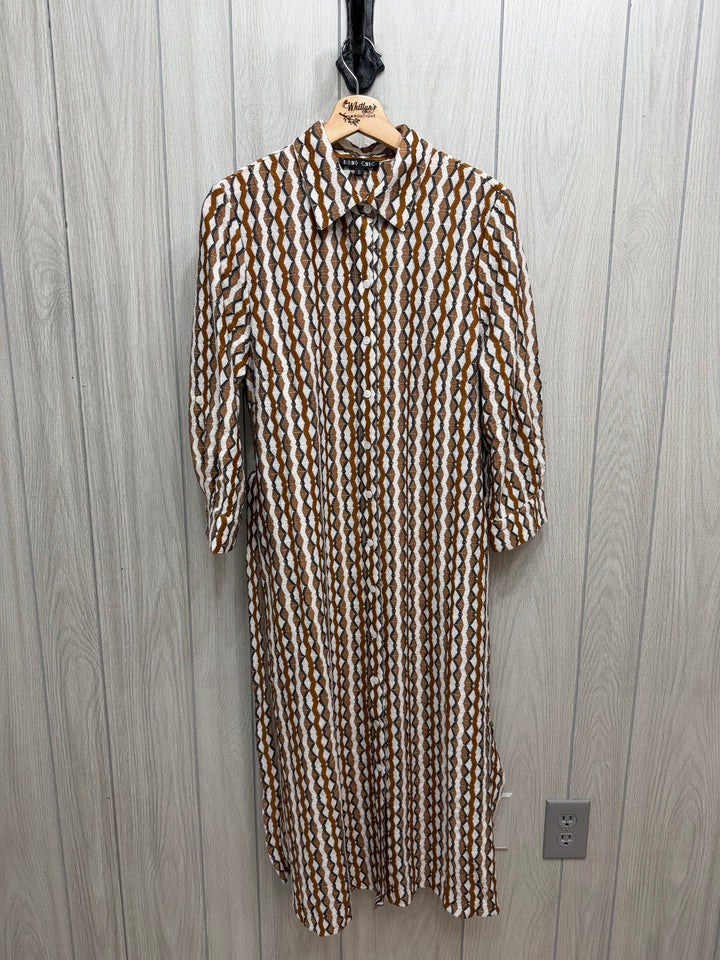 Arden Geo Embroidered Shirt Dress