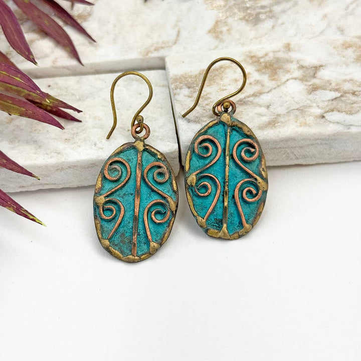 Brass Patina Earrings