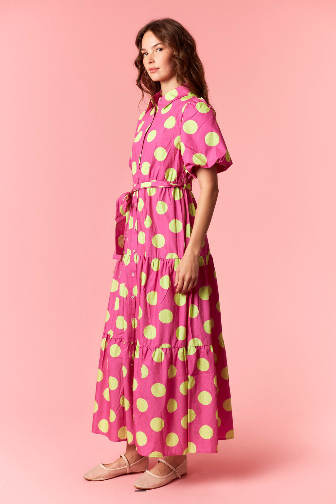 Electric Garden Polka Dot Maxi Dress