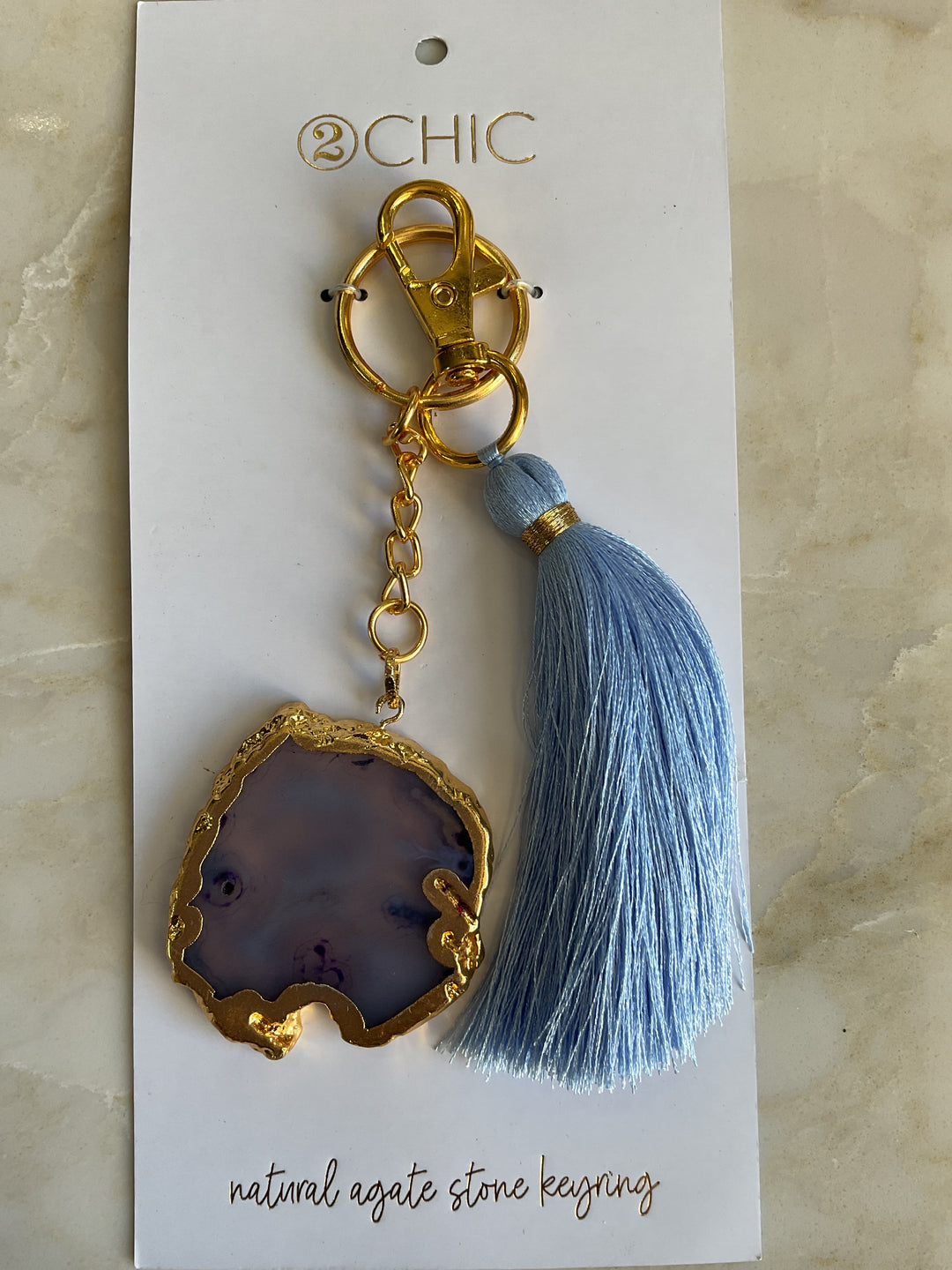 Agate Stone Keychain