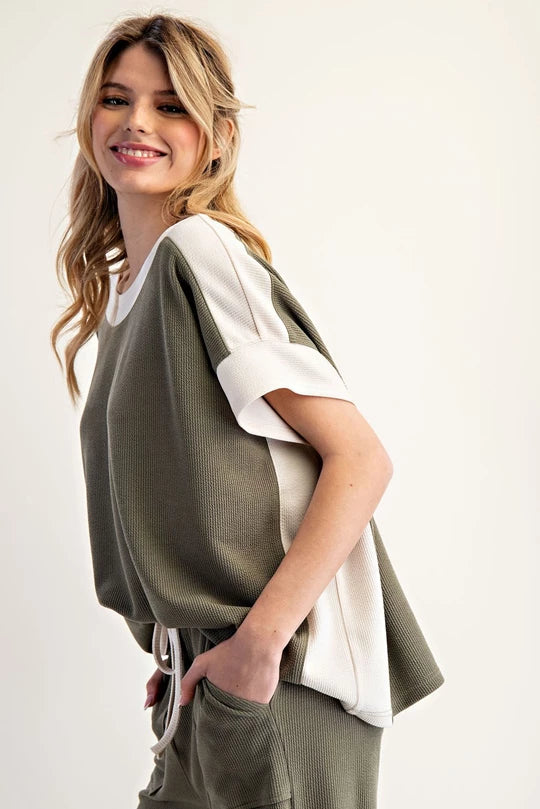 The Lounge Luxe Colorblock Top