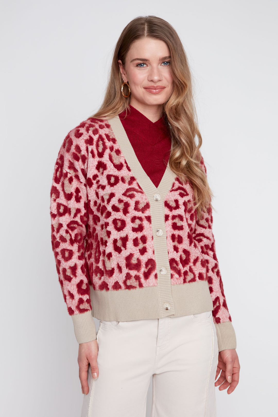 Rosé Leopard Cardigan