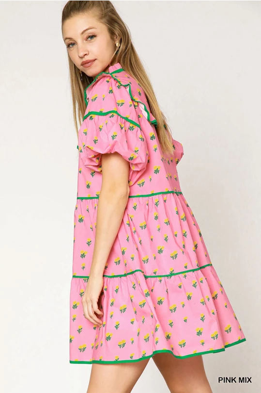 Floral Tiered Babydoll Dress