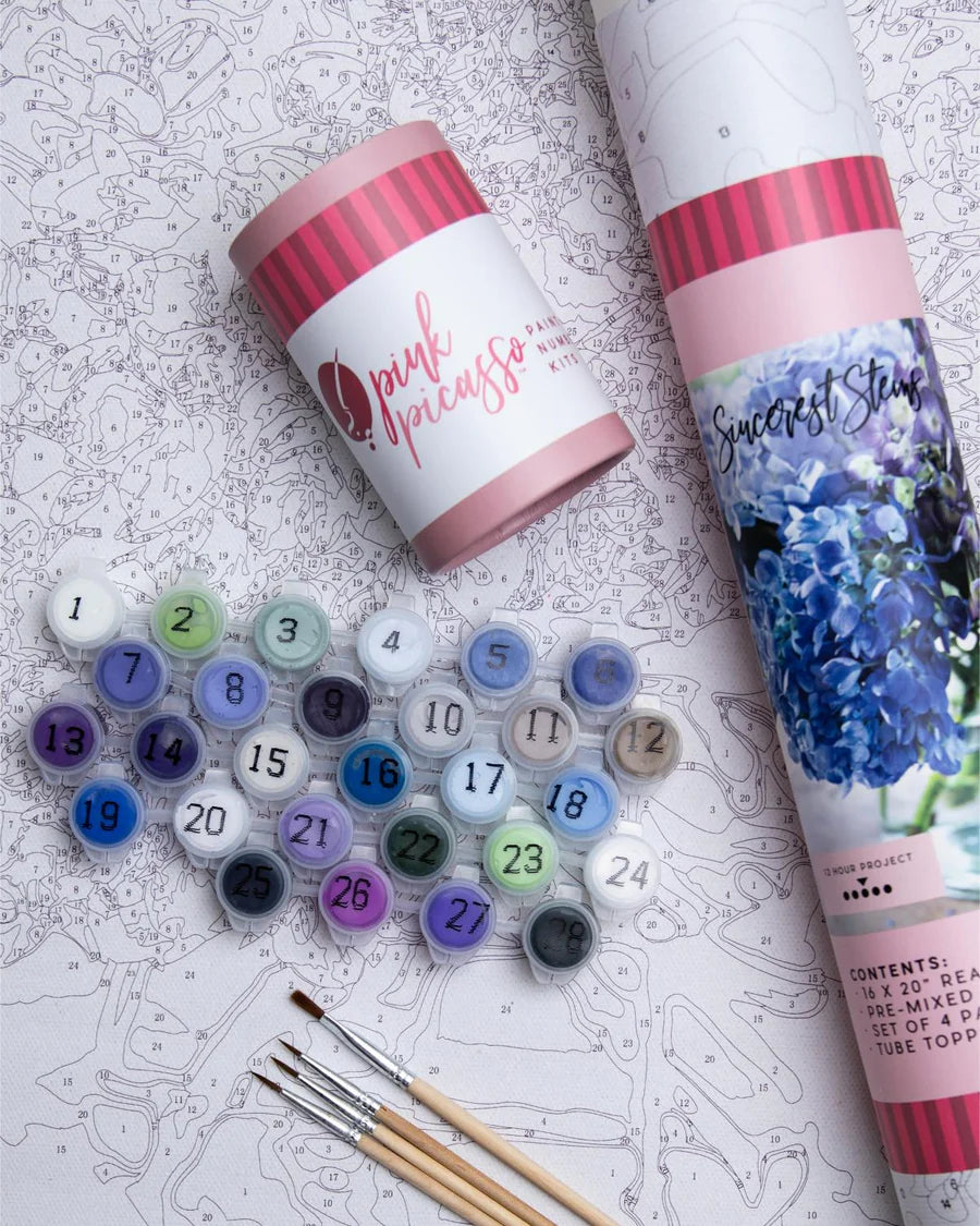 Floral Paint-by-Numbers Kit