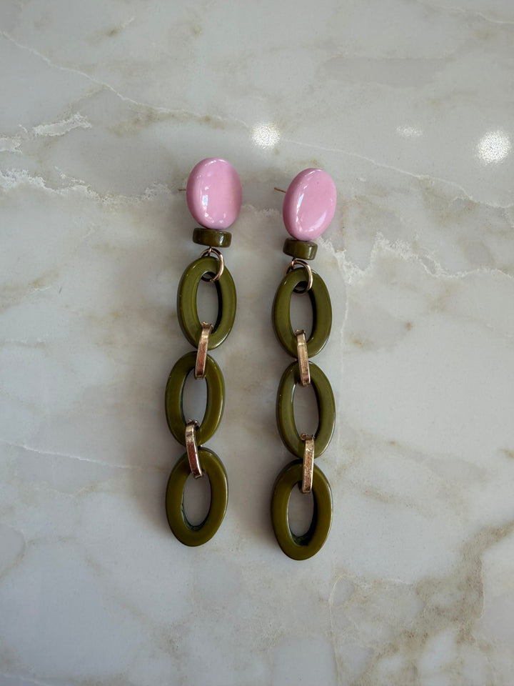 Color Play Link Drop Earrings
