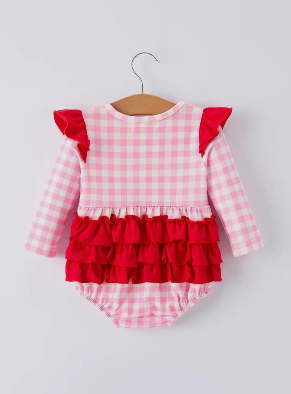 Love Pony Gingham Smocked Romper
