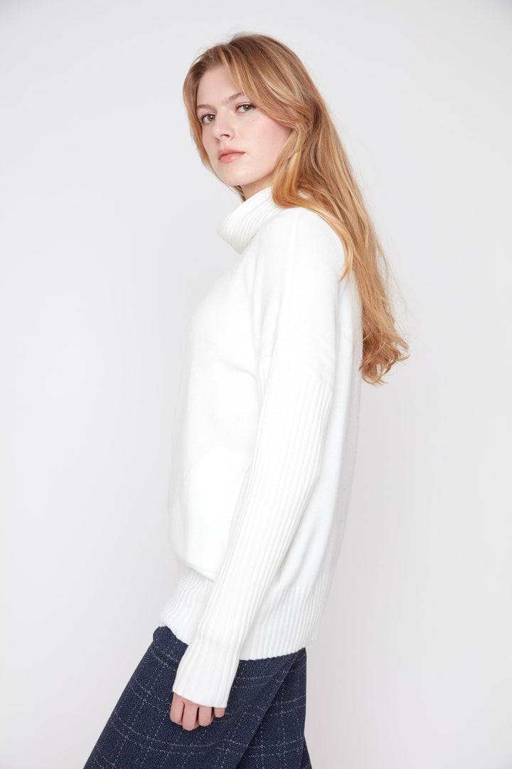 The Bellamy Cowl Neck Sweater – Ivory
