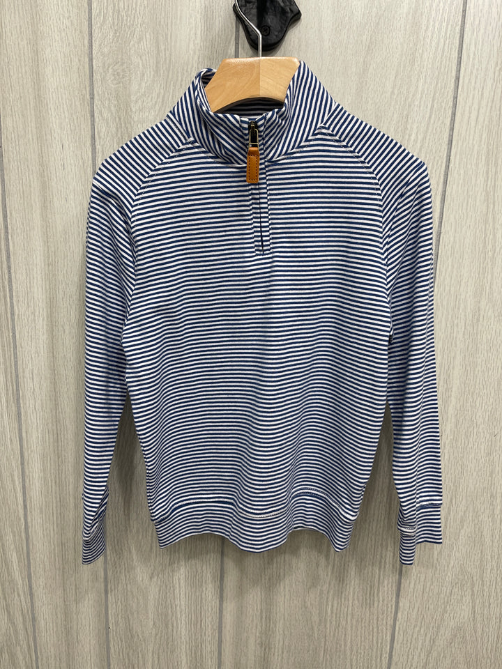 Blue Striped Quarter Zip - Kids