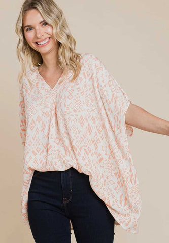 Alisha’s Aztec Peach Top