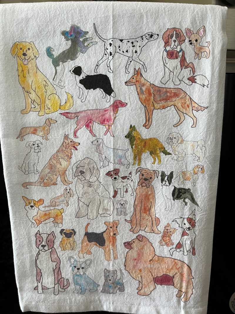 All My Dogs Tea Towel