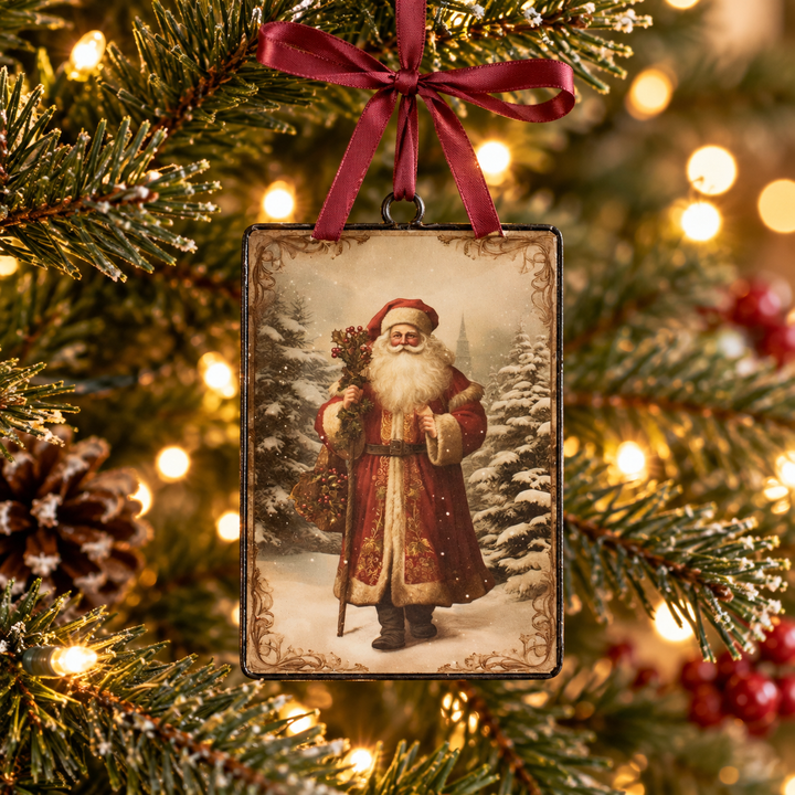 Vintage-Inspired Santa Iron Ornament