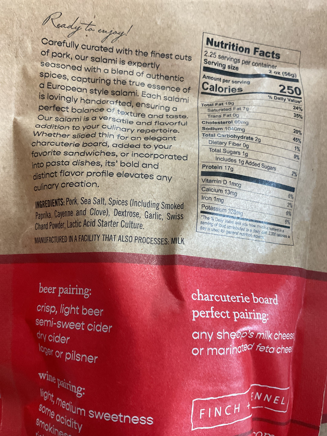 Handcrafted Salami - Chorizo