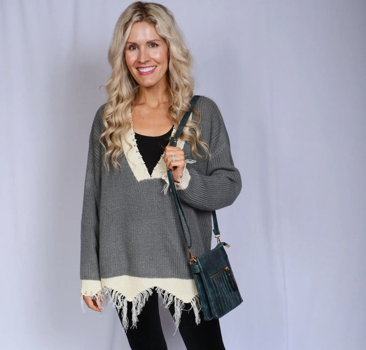 Cozy Fringe Hem Sweater