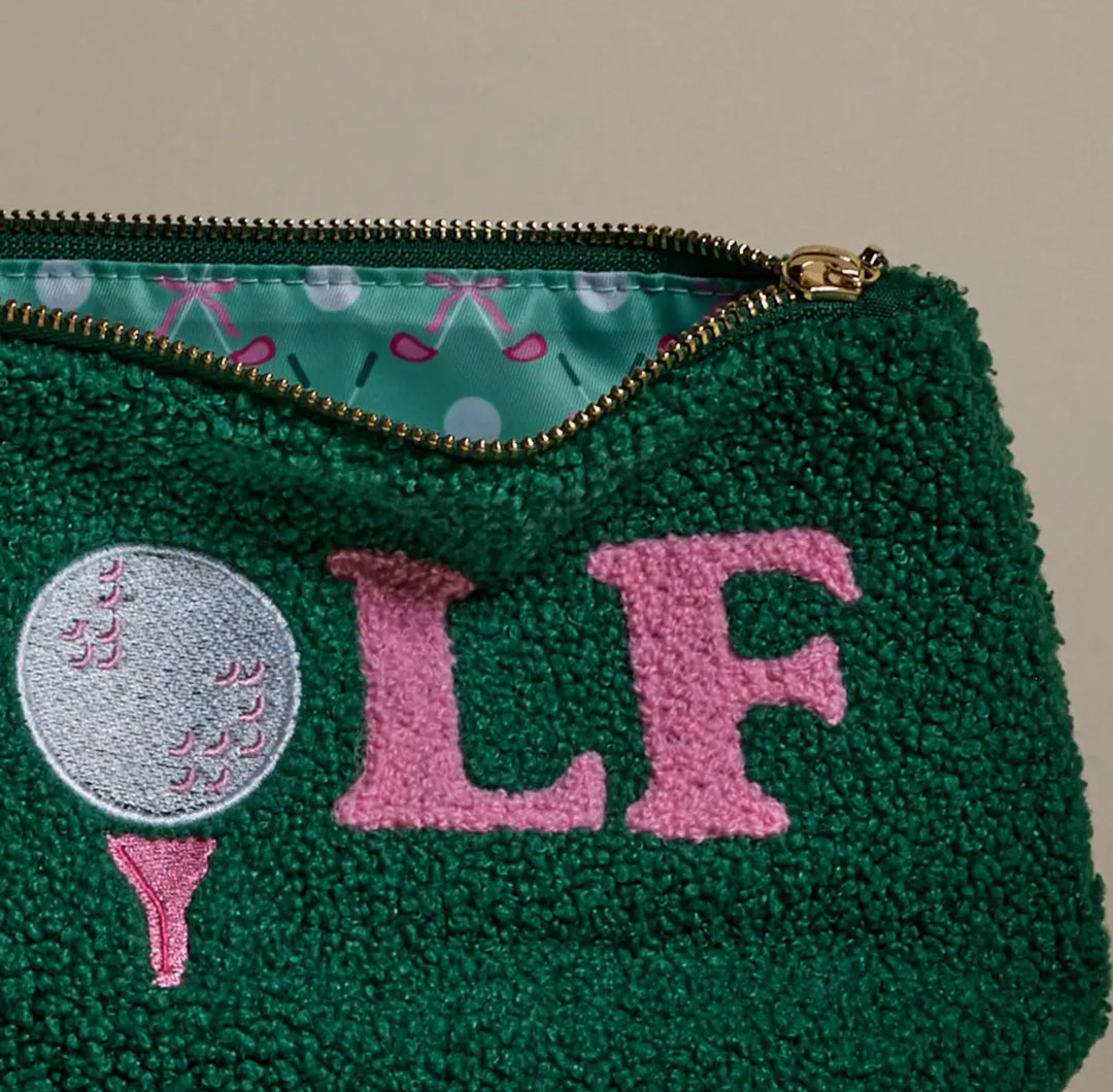 Golf Girl Sherpa Zip Pouch