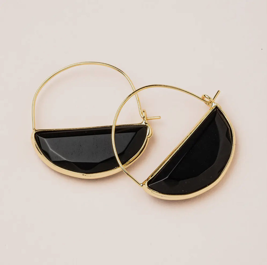 Stone Prism Hoops - FINAL SALE