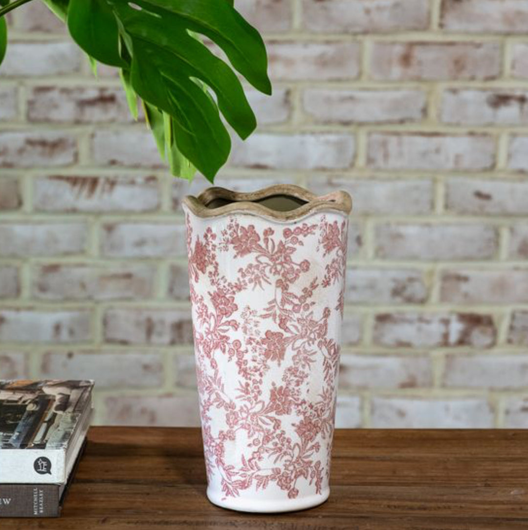 Rose Botanica Scalloped Vase