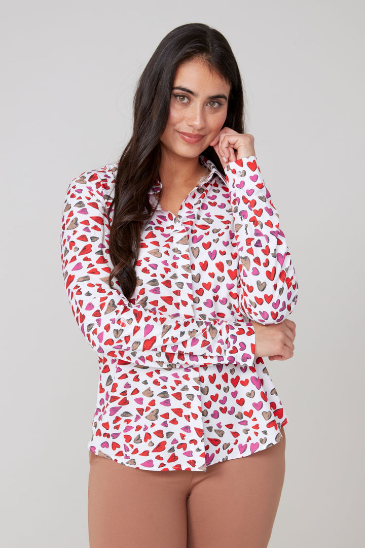 Sweetheart Society Button-Down Top