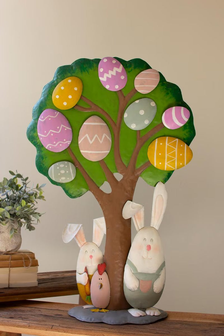 Easter Egg Tree with Bunny & Chick