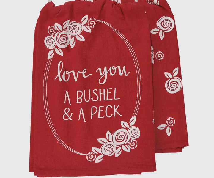 Love You a Bushel & a Peck Tea Towel