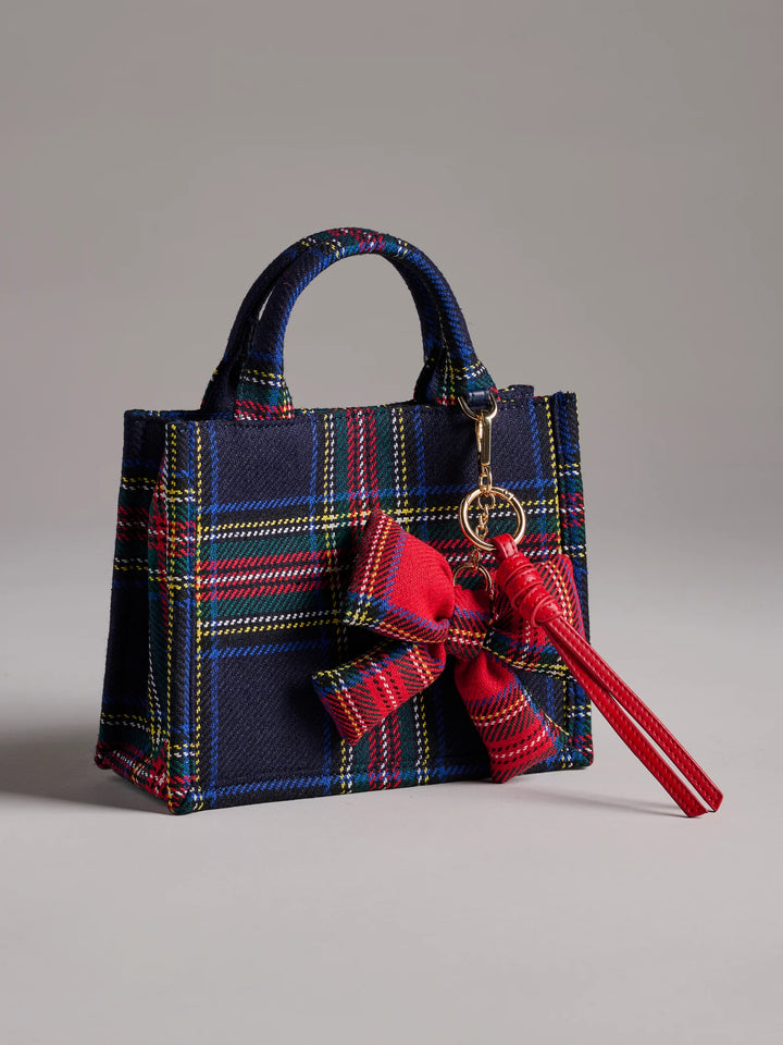 Red Tartan Bow Bag Charm