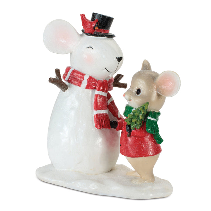 Frosty Friends Christmas Mouse Figurine