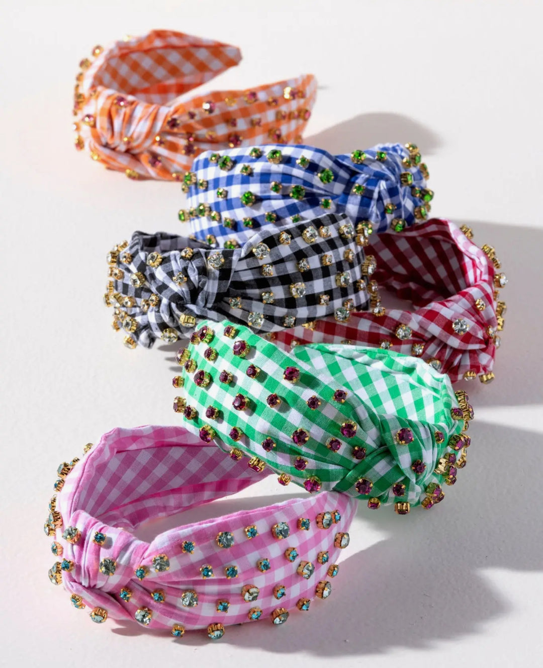 Gingham Gem Knot Headband