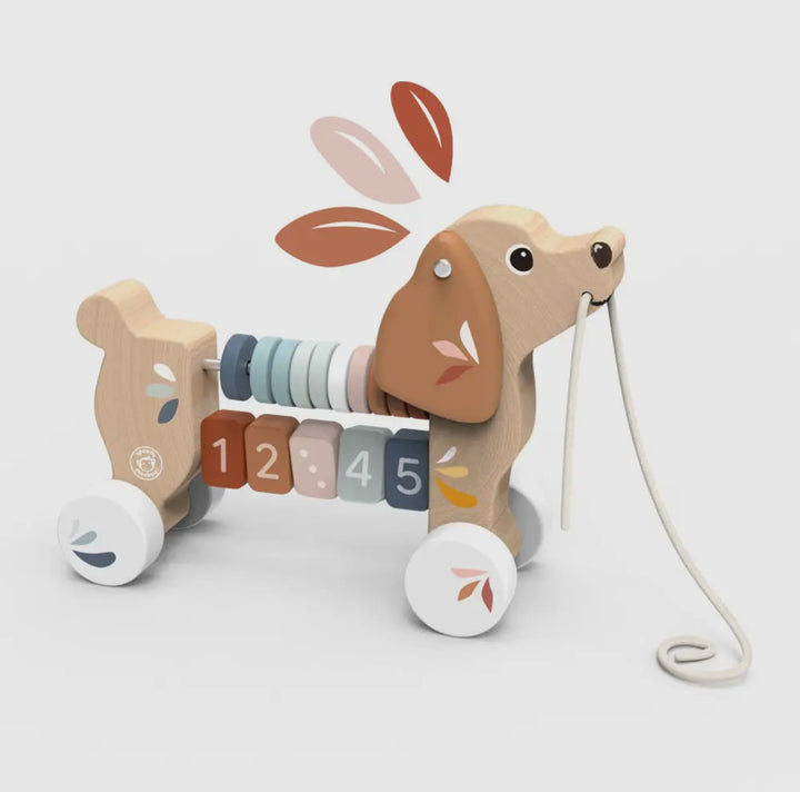 Wooden Pull-Along Counting Puppy