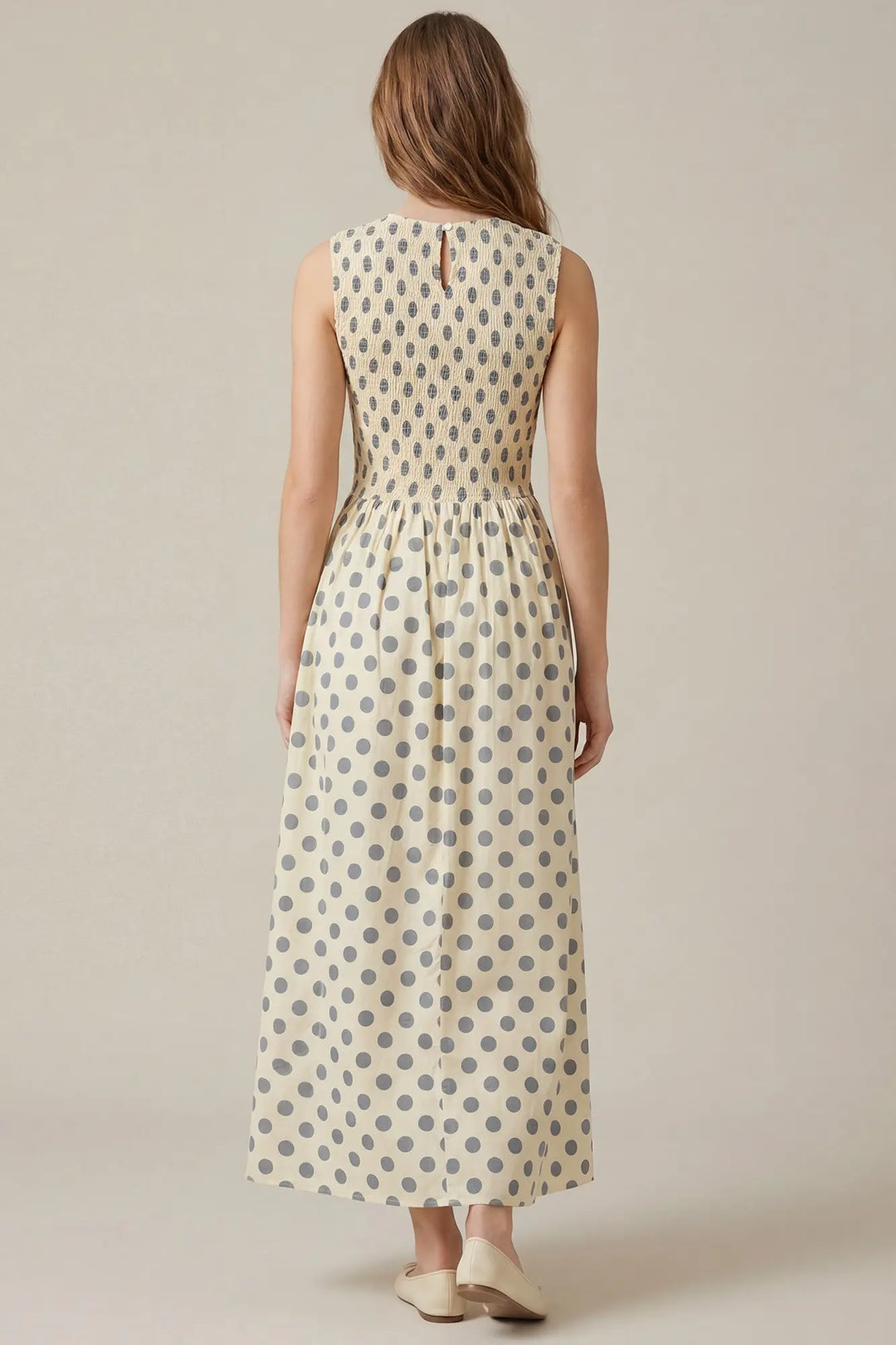 First Hint of Fall Polka Dot Maxi Dress