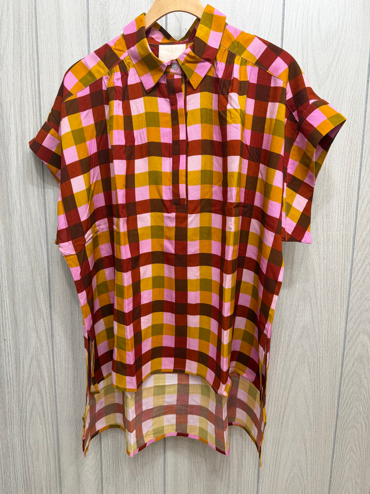 Autumn Check High-Low Top