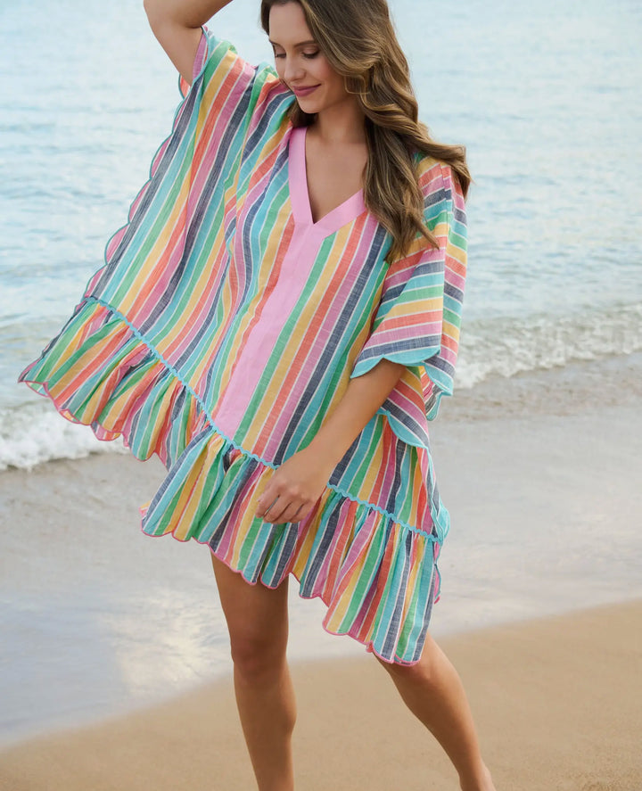 Rainbow Shoreline Cover-Up Dress