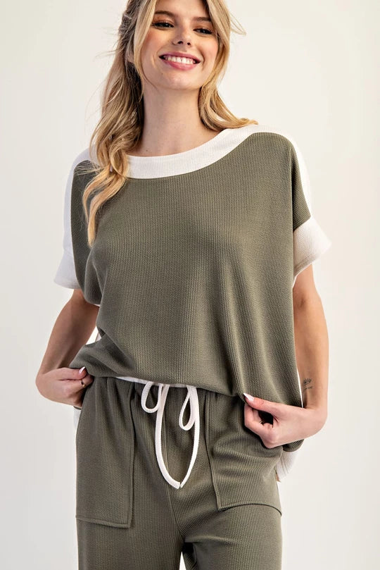 The Lounge Luxe Colorblock Top