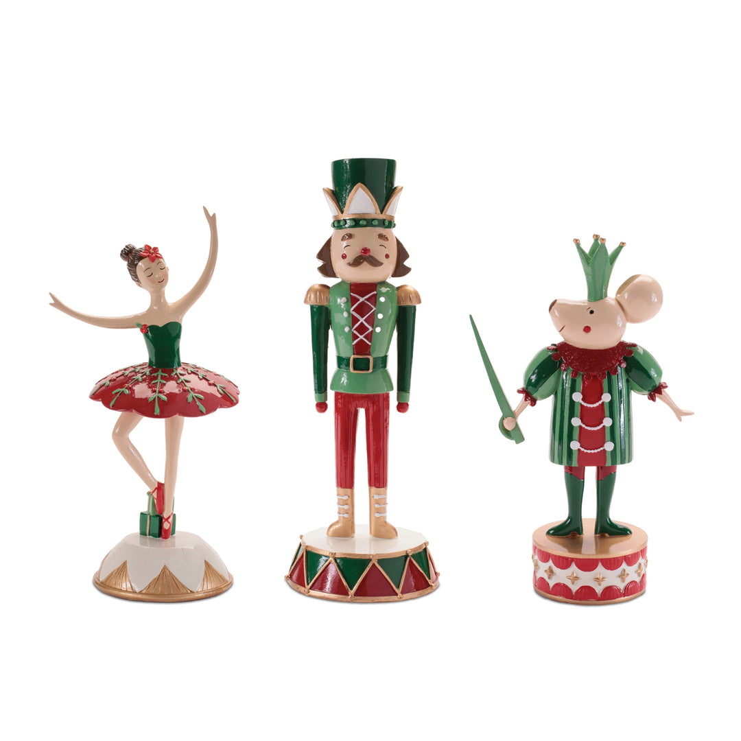 Nutcracker, Mouse & Ballerina Figures