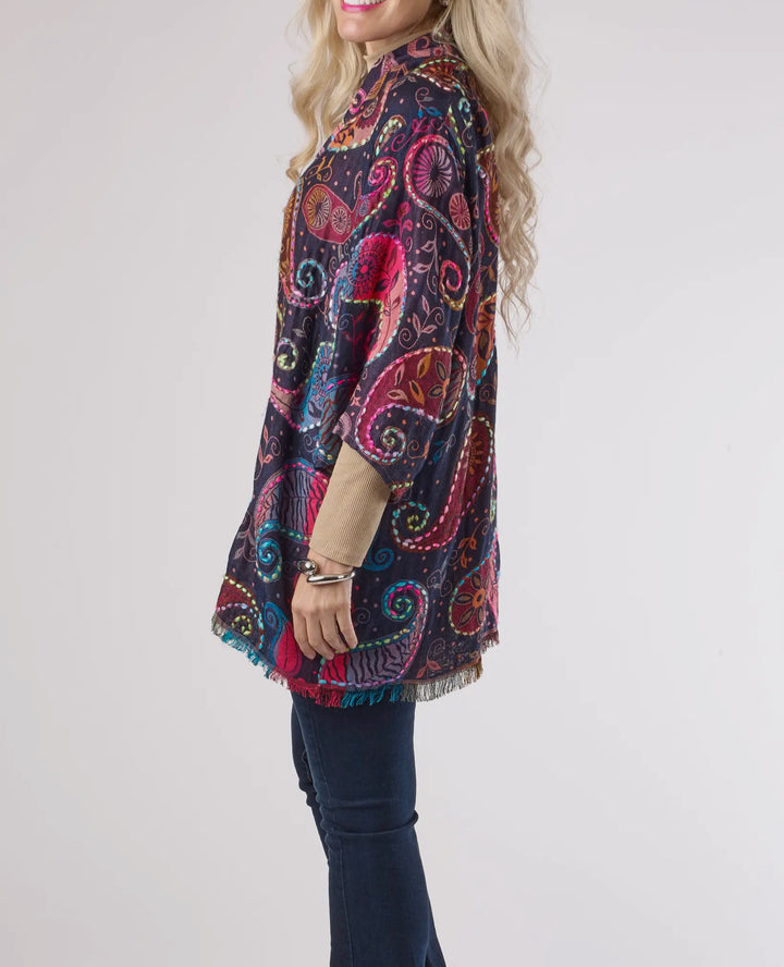 Boho Paisley Fringe Kimono