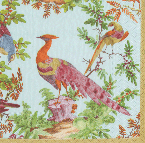 Caspari Exotic Pheasant Napkins
