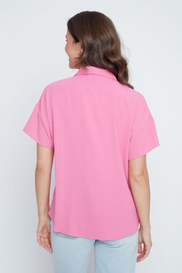Blush Horizon V-Neck Blouse