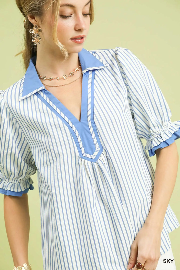 Bluebell Harbor Stripe Blouse