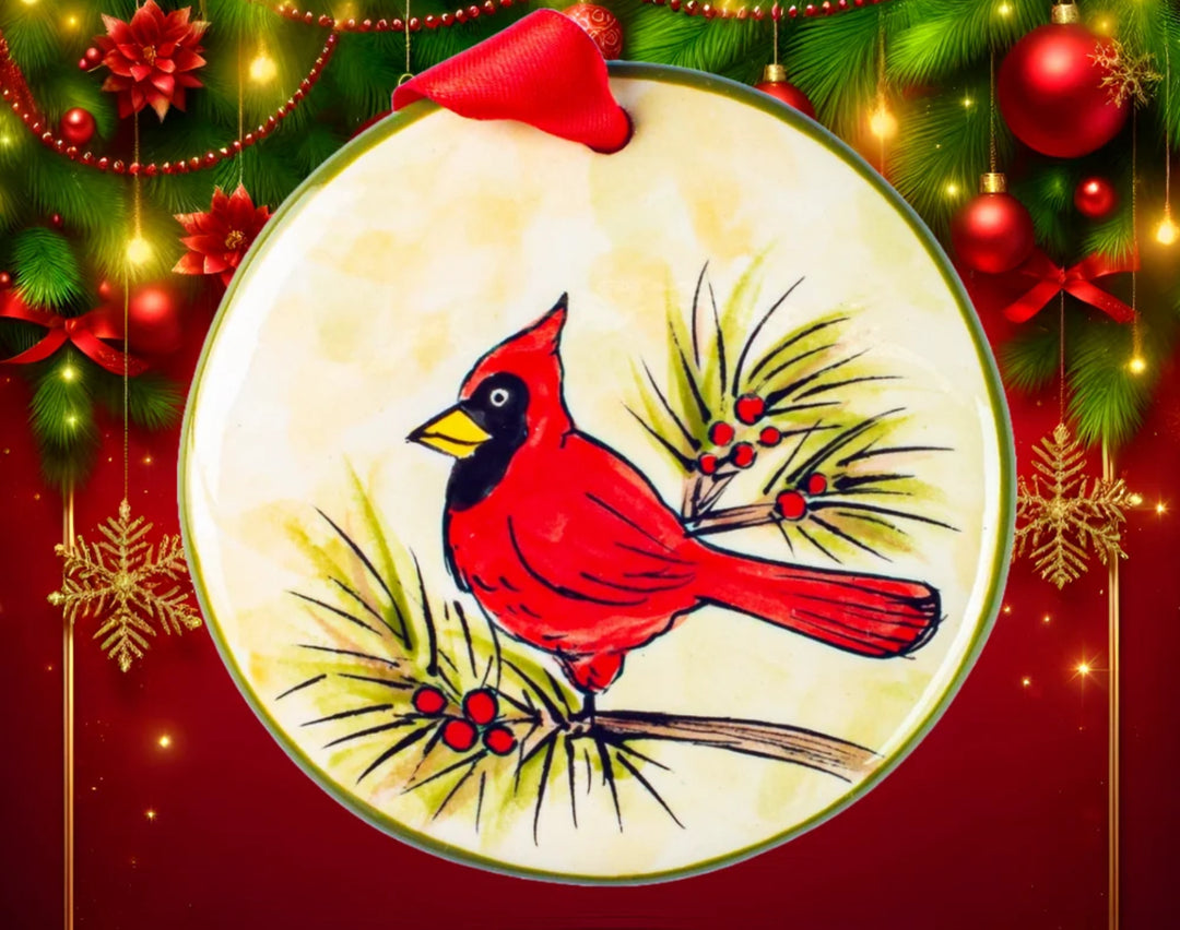 Hand Painted Disc Ornament Collection
